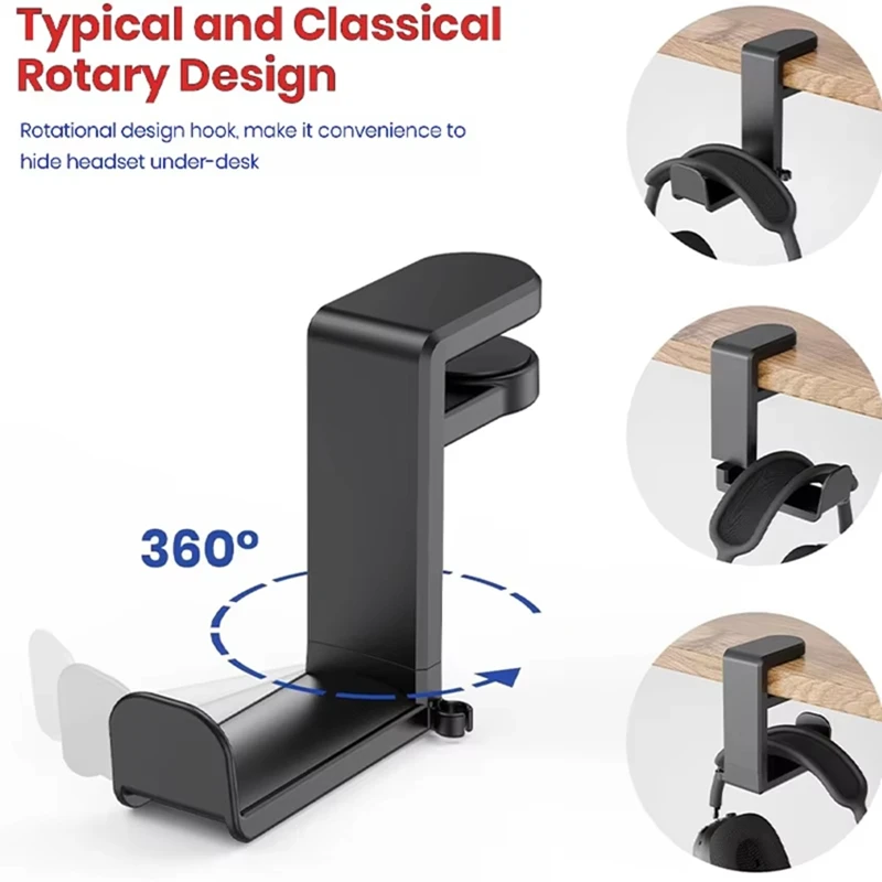 노 펀치 테이블 클립 헤드폰 홀더 360도 회전 헤드폰 - Headphone Stand Desk 리뷰 및 가격
