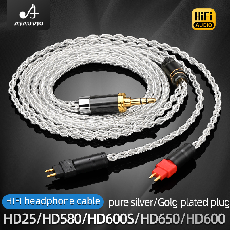 ATAUDIO HiFi 순수 실버 2.5mm 3.5mm - Sennheiser Headphone Hd 25 리뷰 및 가격